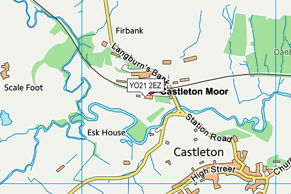 YO21 2EZ map - OS VectorMap District (Ordnance Survey)