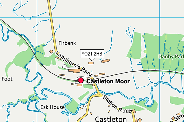 YO21 2HB map - OS VectorMap District (Ordnance Survey)