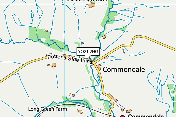 YO21 2HG map - OS VectorMap District (Ordnance Survey)