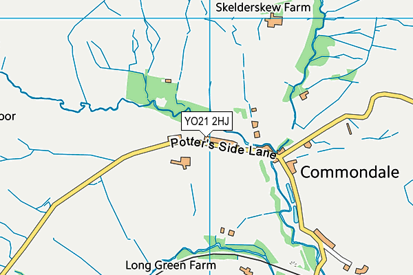 YO21 2HJ map - OS VectorMap District (Ordnance Survey)