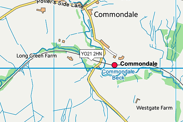 YO21 2HN map - OS VectorMap District (Ordnance Survey)