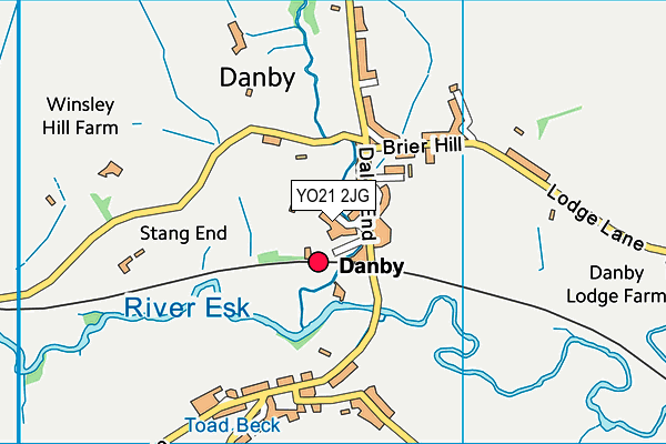 YO21 2JG map - OS VectorMap District (Ordnance Survey)