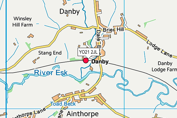 YO21 2JL map - OS VectorMap District (Ordnance Survey)