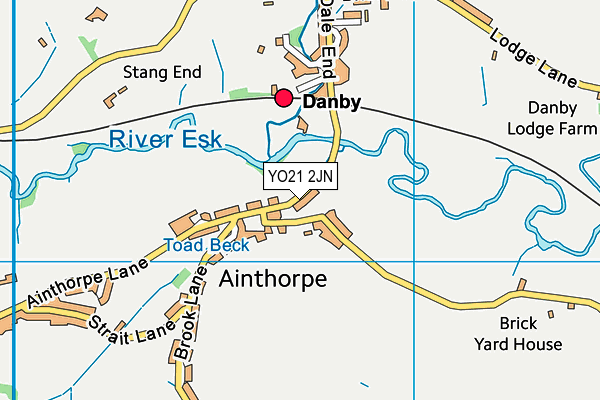 YO21 2JN map - OS VectorMap District (Ordnance Survey)