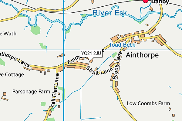 YO21 2JU map - OS VectorMap District (Ordnance Survey)