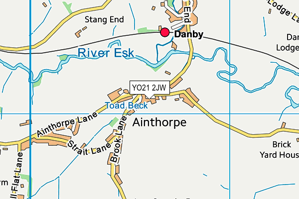 YO21 2JW map - OS VectorMap District (Ordnance Survey)