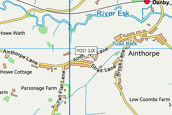 YO21 2JX map - OS VectorMap District (Ordnance Survey)