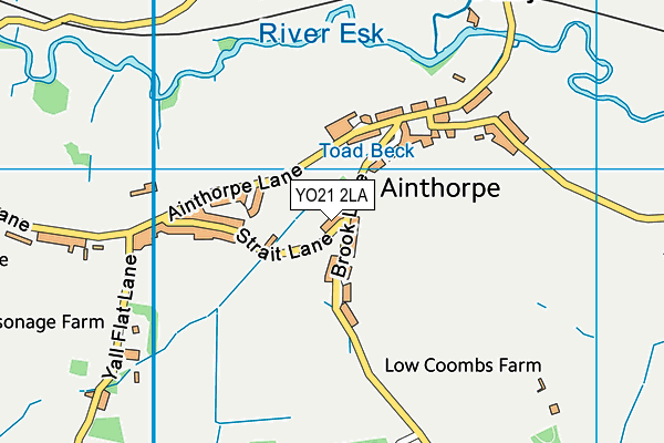 YO21 2LA map - OS VectorMap District (Ordnance Survey)