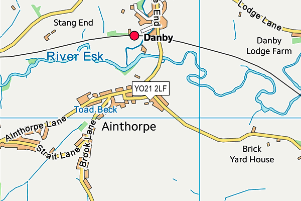 YO21 2LF map - OS VectorMap District (Ordnance Survey)