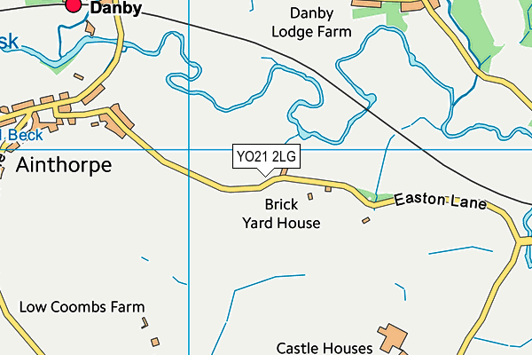 Danby Cricket Club map (YO21 2LG) - OS VectorMap District (Ordnance Survey)