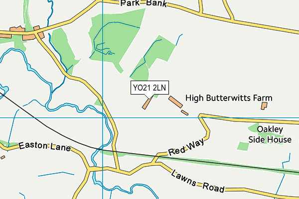 YO21 2LN map - OS VectorMap District (Ordnance Survey)