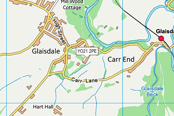 YO21 2PE map - OS VectorMap District (Ordnance Survey)