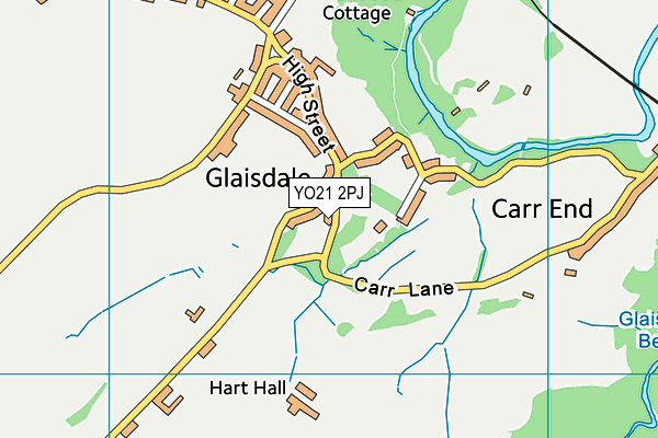 YO21 2PJ map - OS VectorMap District (Ordnance Survey)