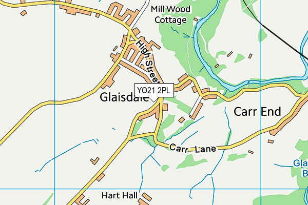 YO21 2PL map - OS VectorMap District (Ordnance Survey)