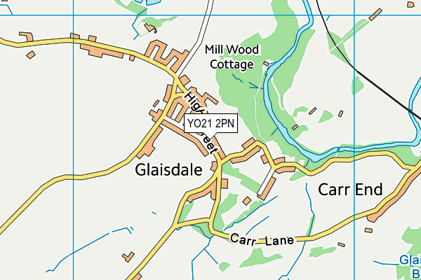 YO21 2PN map - OS VectorMap District (Ordnance Survey)