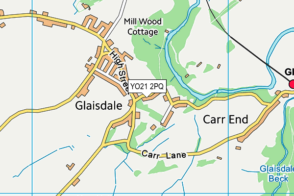 YO21 2PQ map - OS VectorMap District (Ordnance Survey)