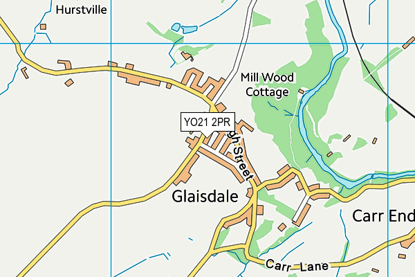 YO21 2PR map - OS VectorMap District (Ordnance Survey)