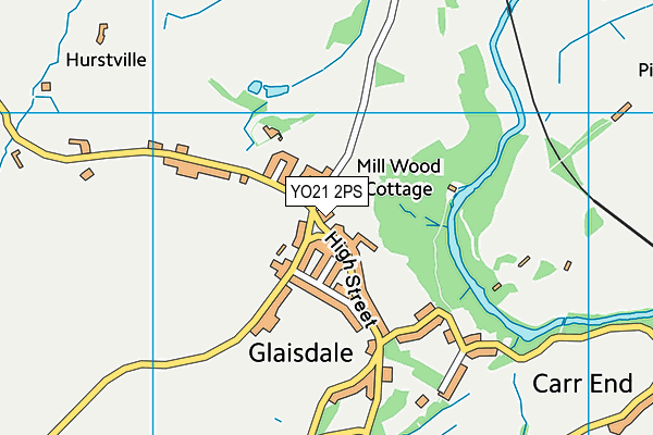 YO21 2PS map - OS VectorMap District (Ordnance Survey)