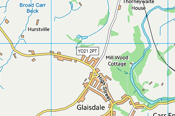 YO21 2PT map - OS VectorMap District (Ordnance Survey)