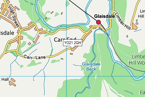 YO21 2QH map - OS VectorMap District (Ordnance Survey)