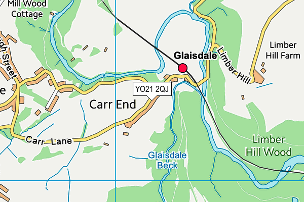 YO21 2QJ map - OS VectorMap District (Ordnance Survey)