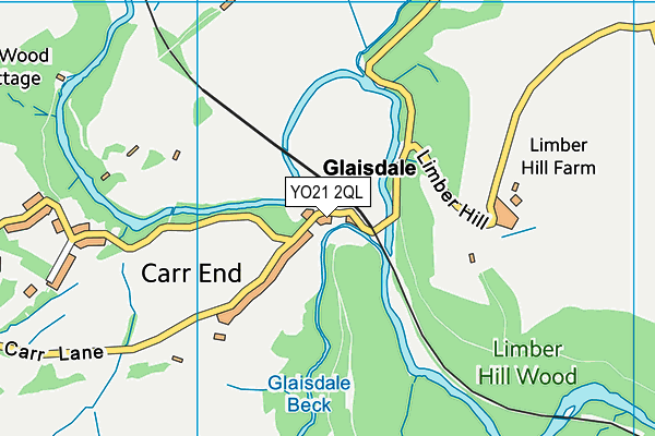 Glaisdale Cricket Club map (YO21 2QL) - OS VectorMap District (Ordnance Survey)