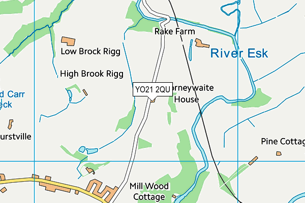 YO21 2QU map - OS VectorMap District (Ordnance Survey)