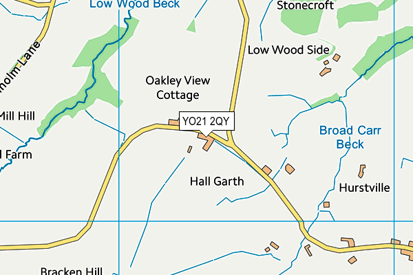 YO21 2QY map - OS VectorMap District (Ordnance Survey)