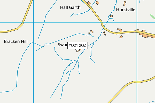 YO21 2QZ map - OS VectorMap District (Ordnance Survey)