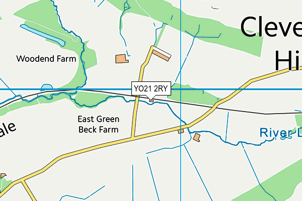 YO21 2RY map - OS VectorMap District (Ordnance Survey)
