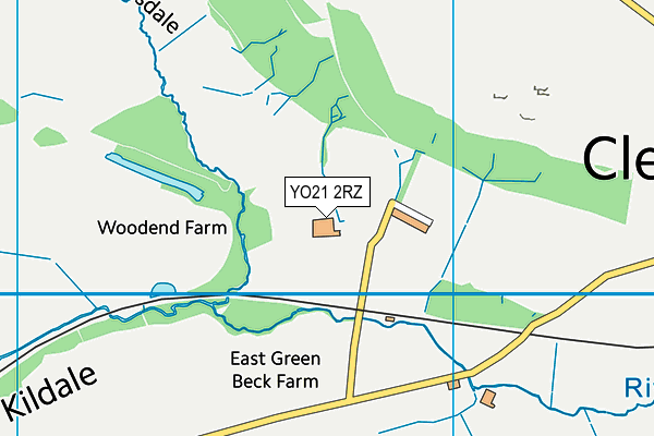 YO21 2RZ map - OS VectorMap District (Ordnance Survey)
