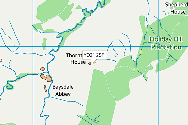 YO21 2SF map - OS VectorMap District (Ordnance Survey)