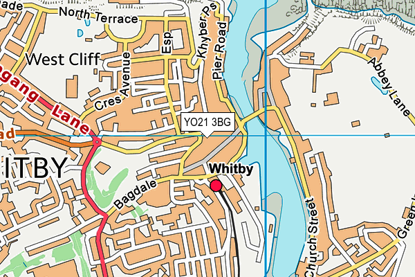 YO21 3BG map - OS VectorMap District (Ordnance Survey)