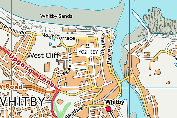 YO21 3EY map - OS VectorMap District (Ordnance Survey)