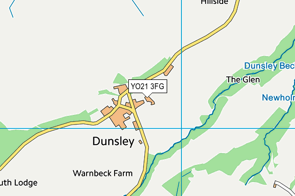 YO21 3FG map - OS VectorMap District (Ordnance Survey)