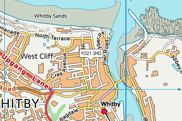 YO21 3HD map - OS VectorMap District (Ordnance Survey)