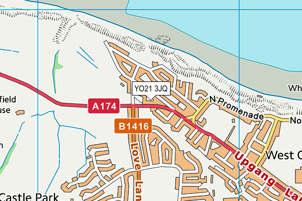 YO21 3JQ map - OS VectorMap District (Ordnance Survey)