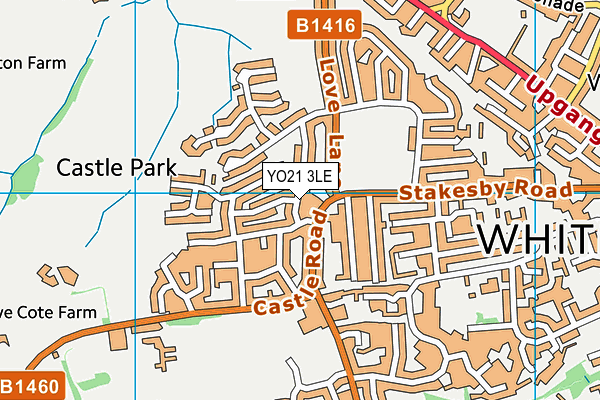 YO21 3LE map - OS VectorMap District (Ordnance Survey)