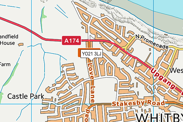 YO21 3LJ map - OS VectorMap District (Ordnance Survey)