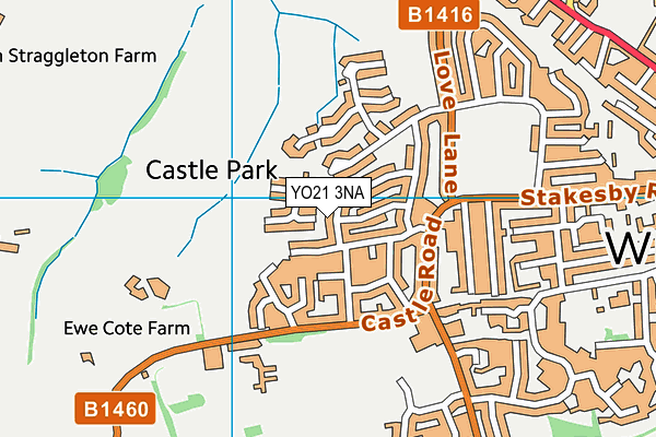 YO21 3NA map - OS VectorMap District (Ordnance Survey)