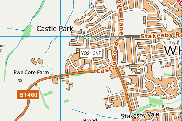 YO21 3NF map - OS VectorMap District (Ordnance Survey)