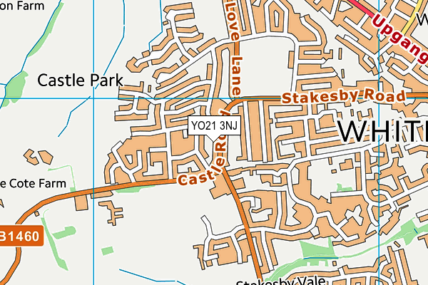 YO21 3NJ map - OS VectorMap District (Ordnance Survey)