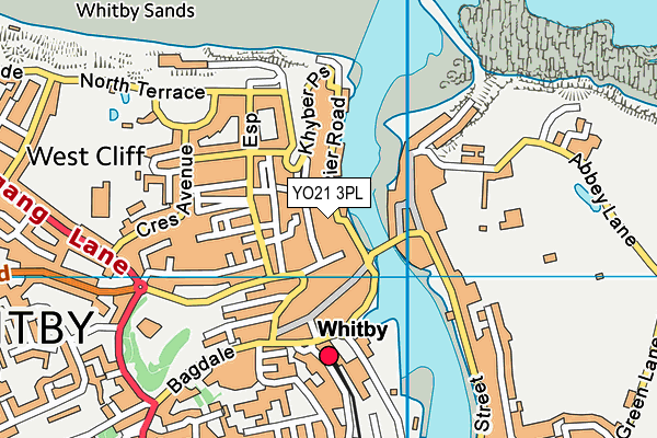 YO21 3PL map - OS VectorMap District (Ordnance Survey)