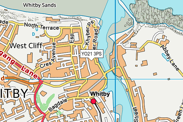 YO21 3PS map - OS VectorMap District (Ordnance Survey)