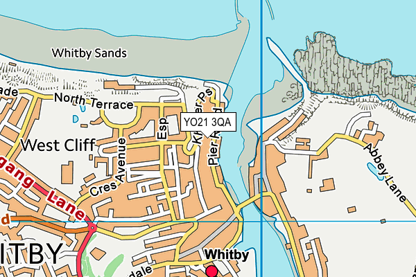 YO21 3QA map - OS VectorMap District (Ordnance Survey)