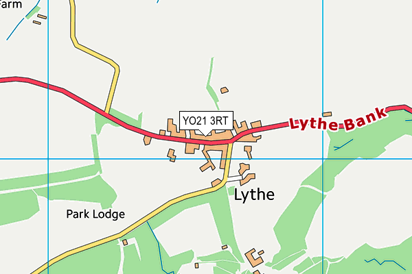 Lythe And Sandsend Tennis Club map (YO21 3RT) - OS VectorMap District (Ordnance Survey)