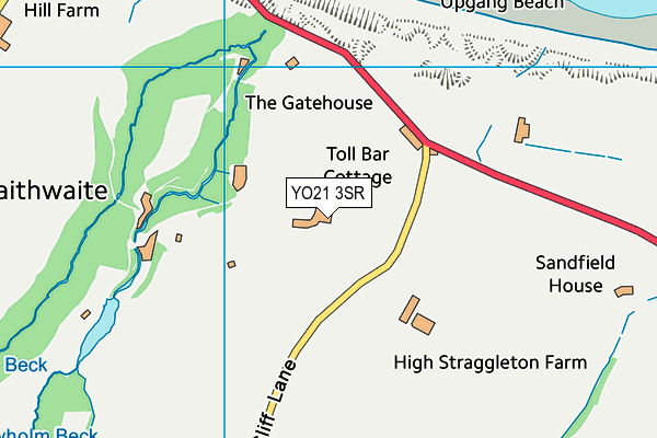 Whitby Golf Club map (YO21 3SR) - OS VectorMap District (Ordnance Survey)