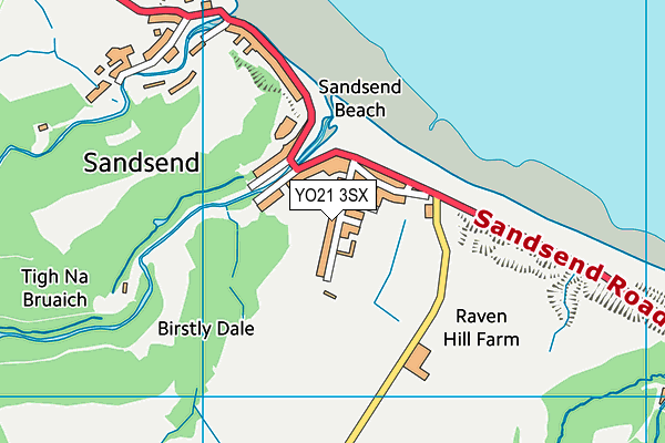 YO21 3SX map - OS VectorMap District (Ordnance Survey)