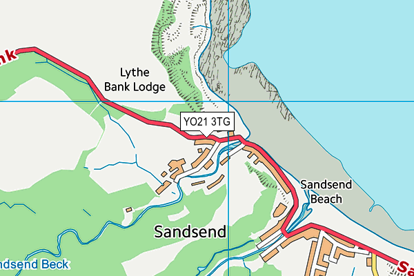 YO21 3TG map - OS VectorMap District (Ordnance Survey)