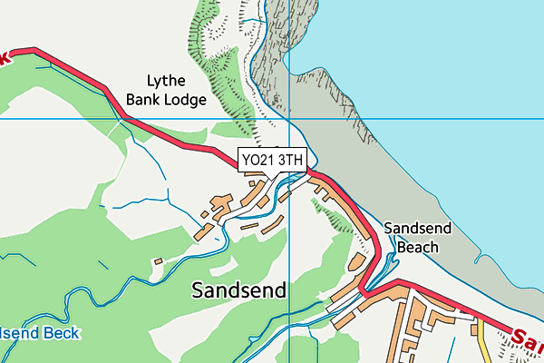 YO21 3TH map - OS VectorMap District (Ordnance Survey)